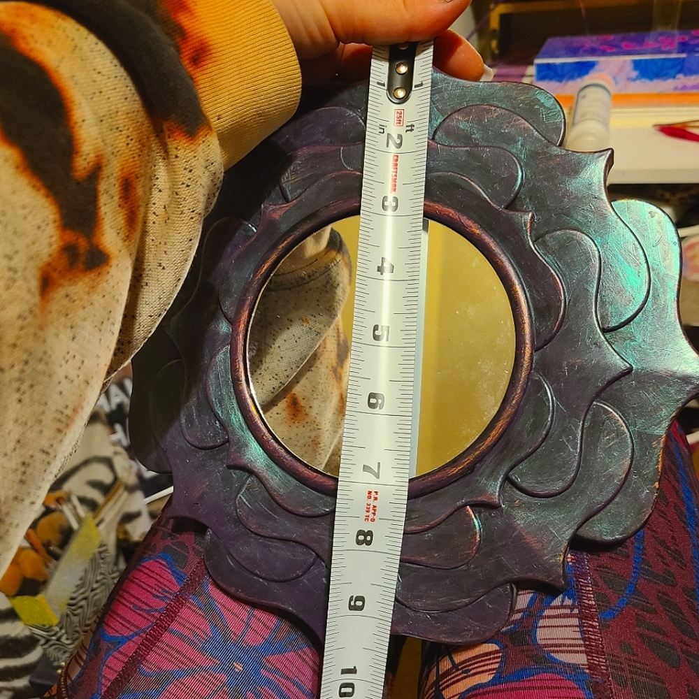 Hand painted decorative mirrors (set of 2)